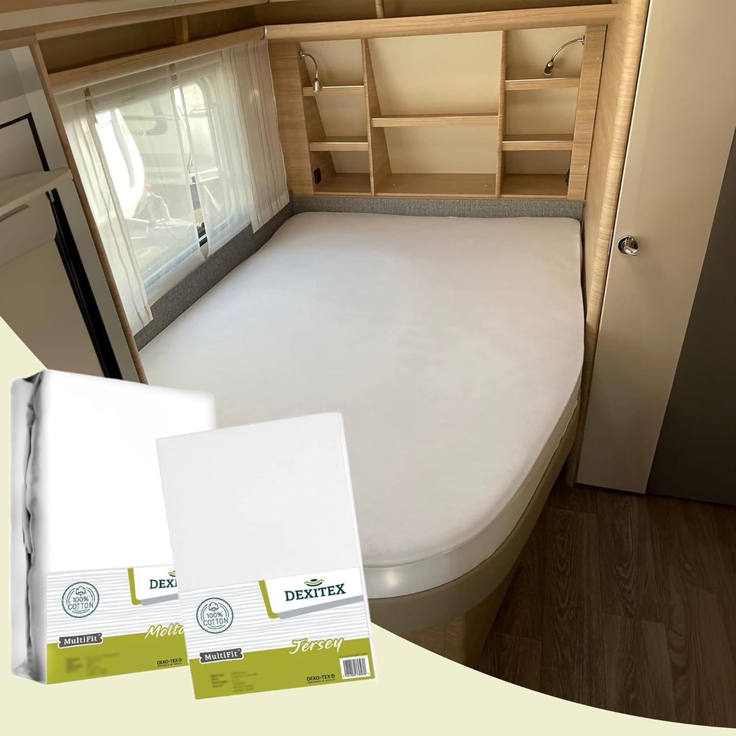 1 molton + 1 wit rechts