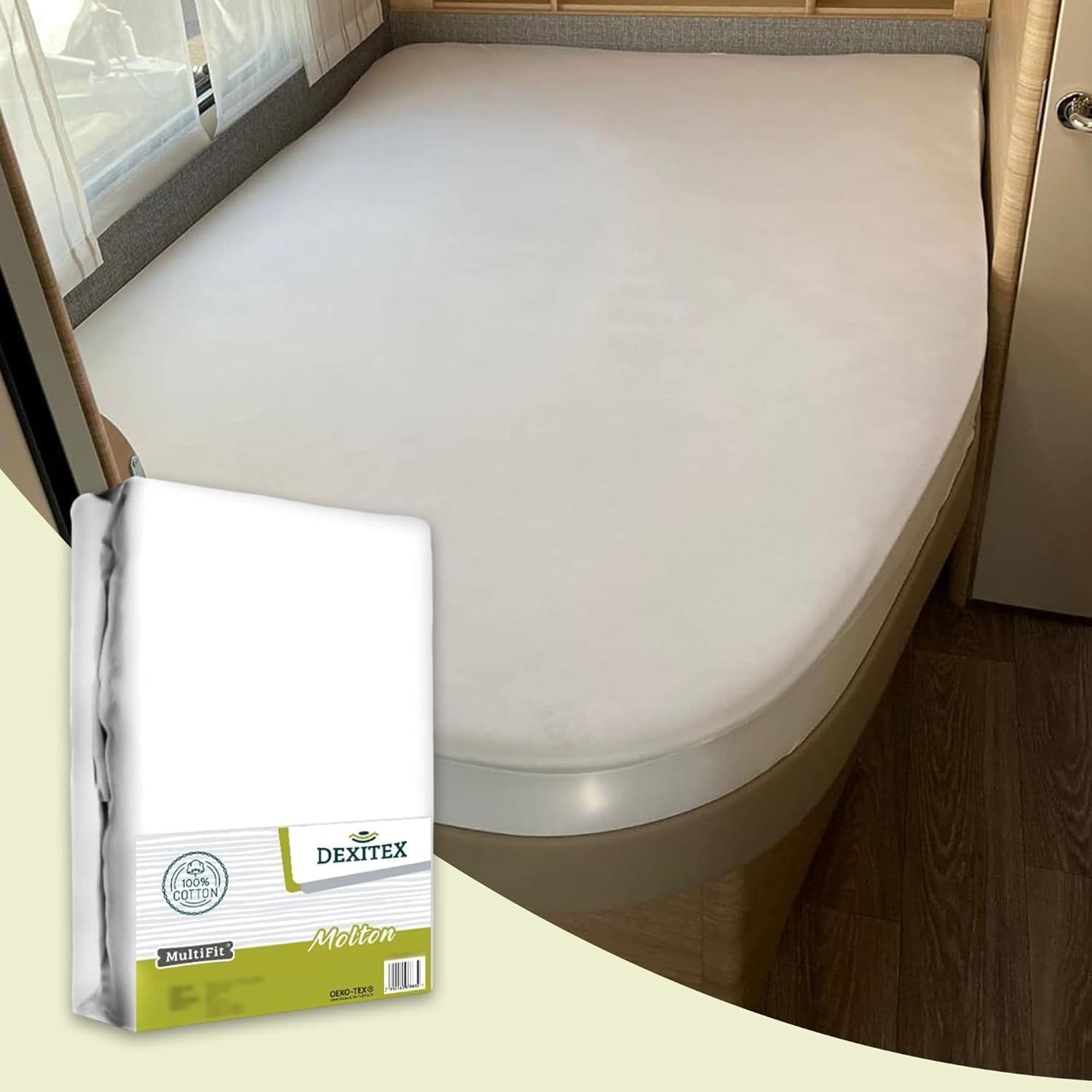 Molton Matratzenschoner Französisches Bett - Rechts