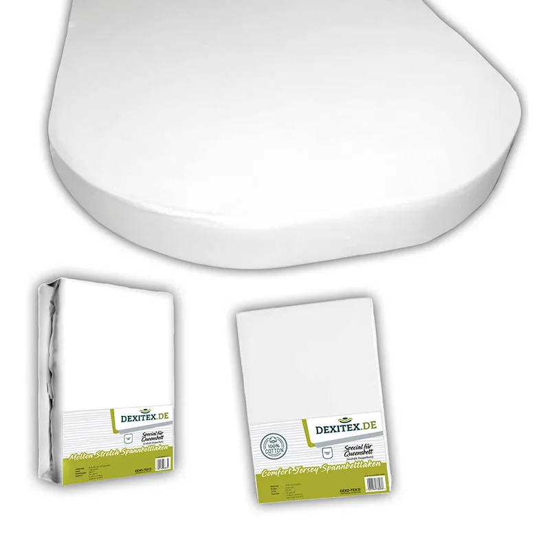 Textilpaket Queensbed - 1 Molton mit 1 Jersey-Spannbettlaken