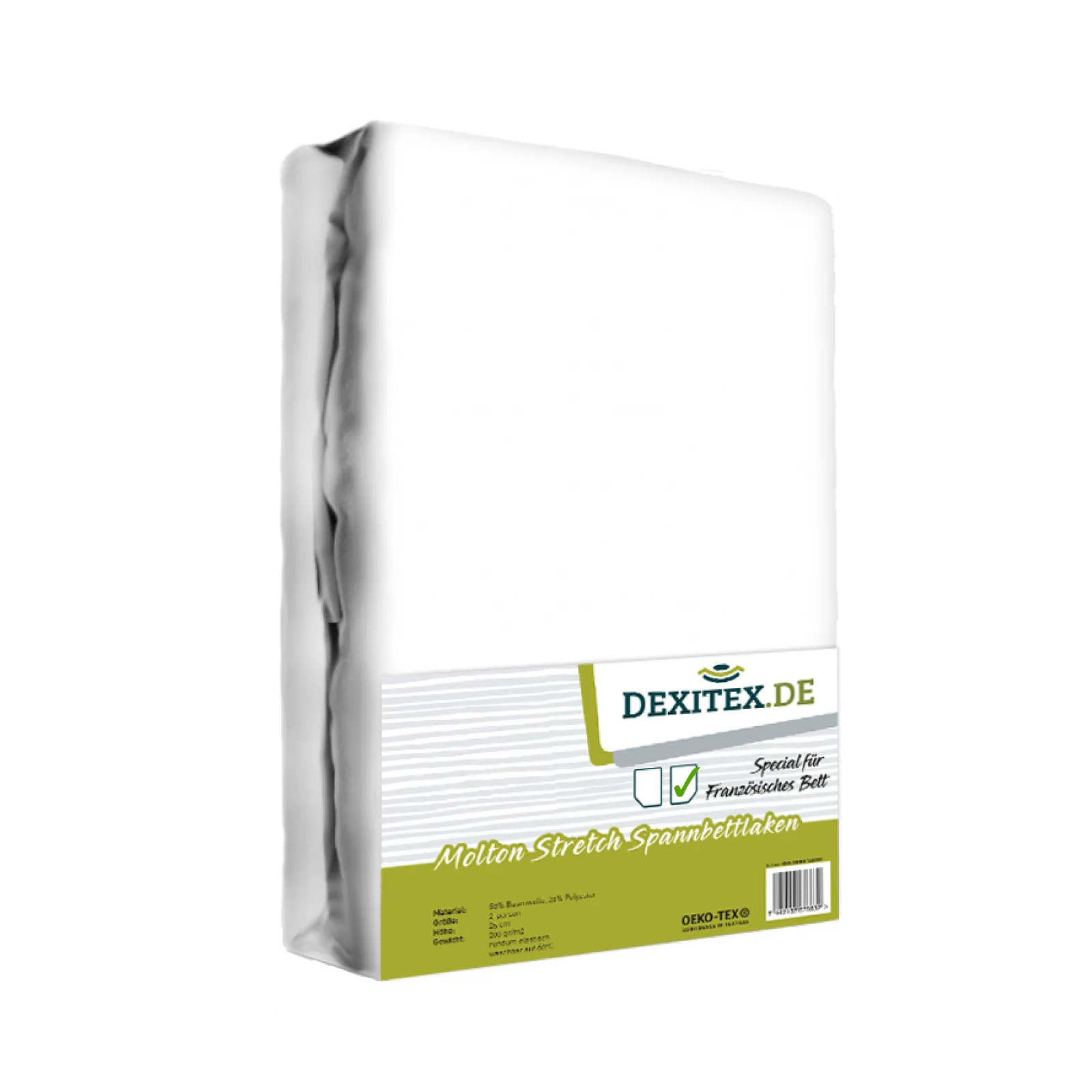 Molton Matratzenschoner Französisches Bett - Rechts