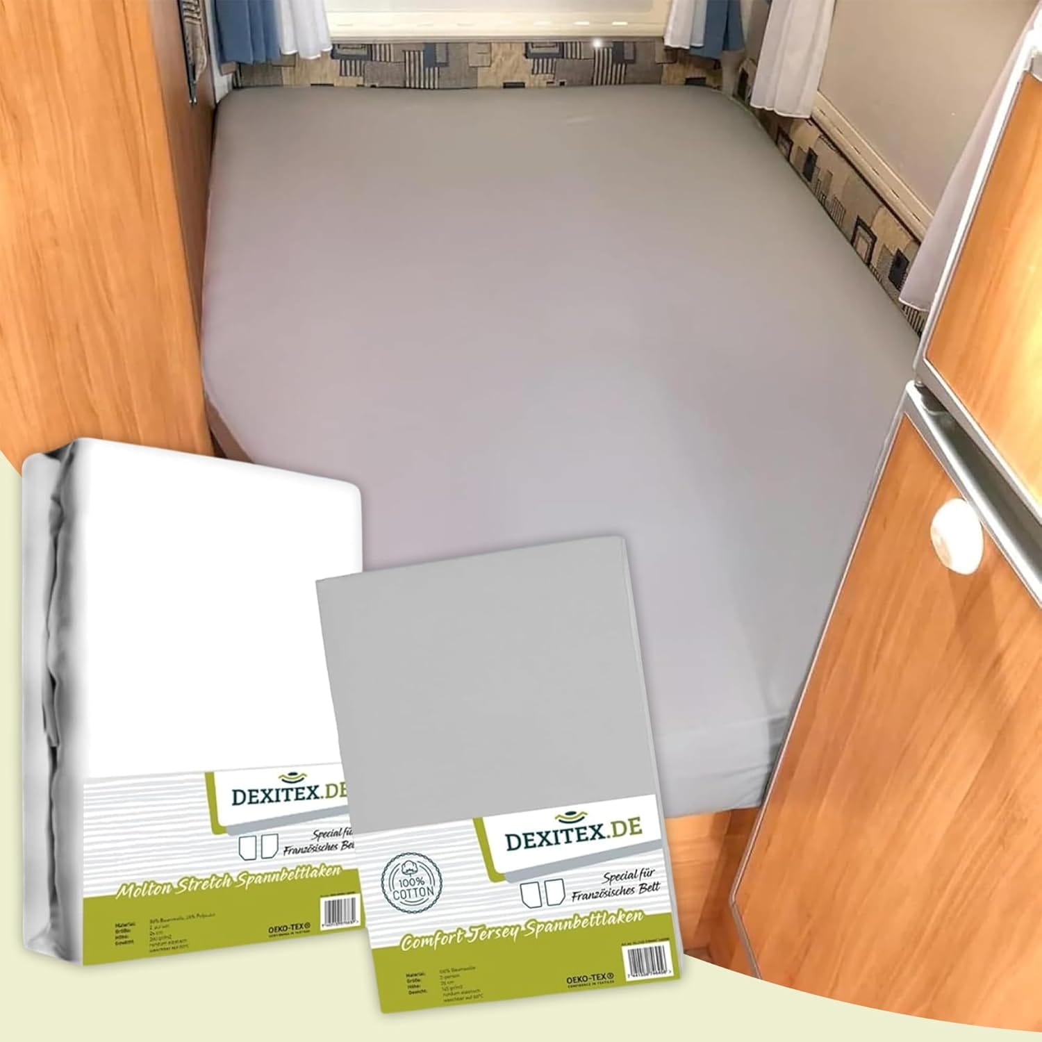 links grau met molton